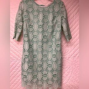 Emmalee dress eyelet in mint green